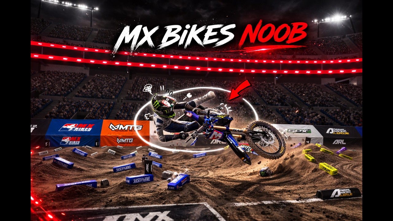 NOOB PLAYS SUPERCROSS ON MX BIKES!