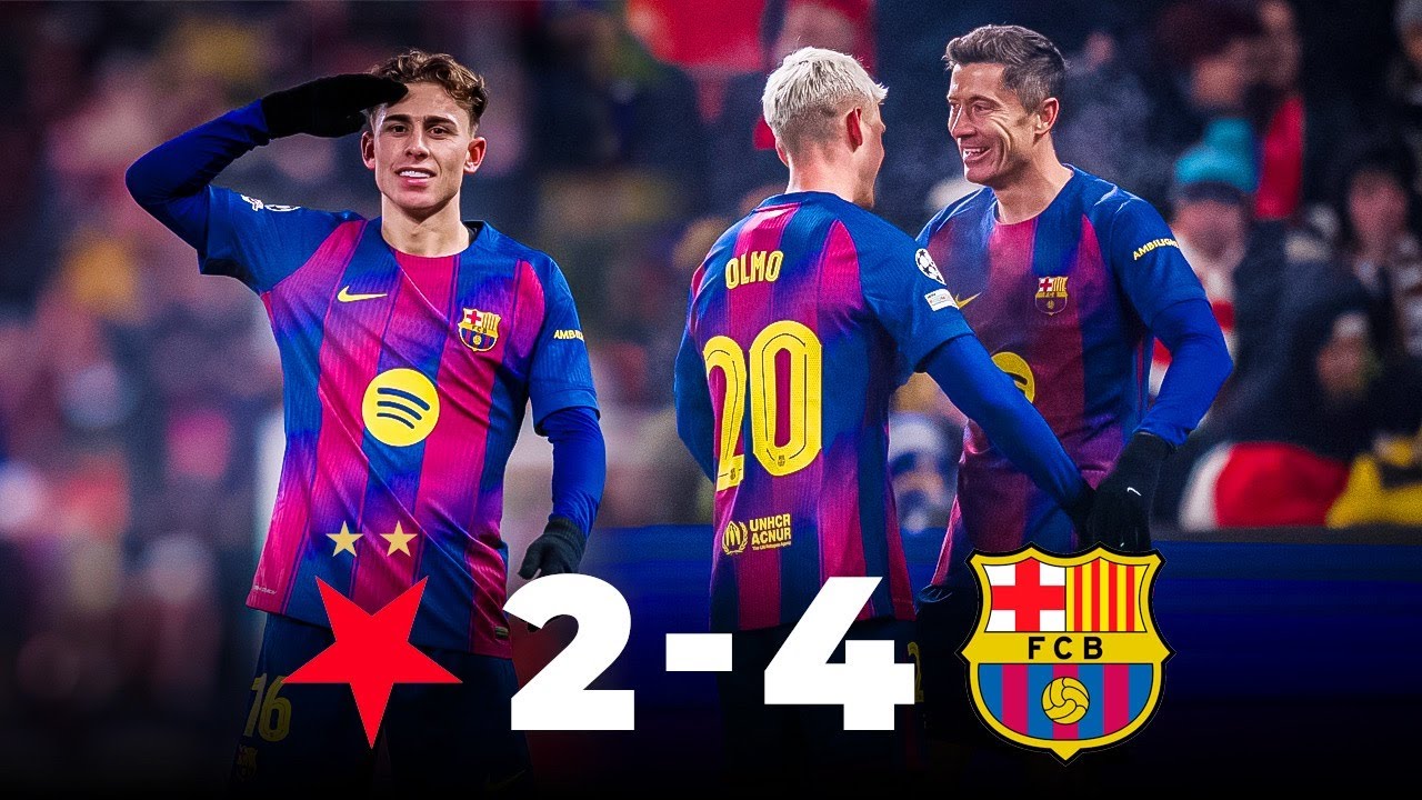 Frenkie TOP - Olmo & Fermin BOMBAZOS mais le reste...Slavia vs Barça (2-4)
