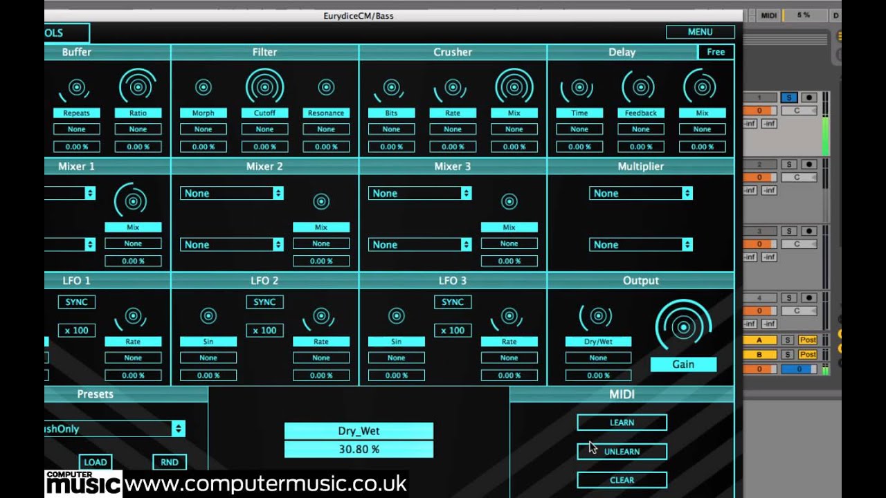 Eurydice CM - FREE VST/AU multi-effect plugin for PC and Mac