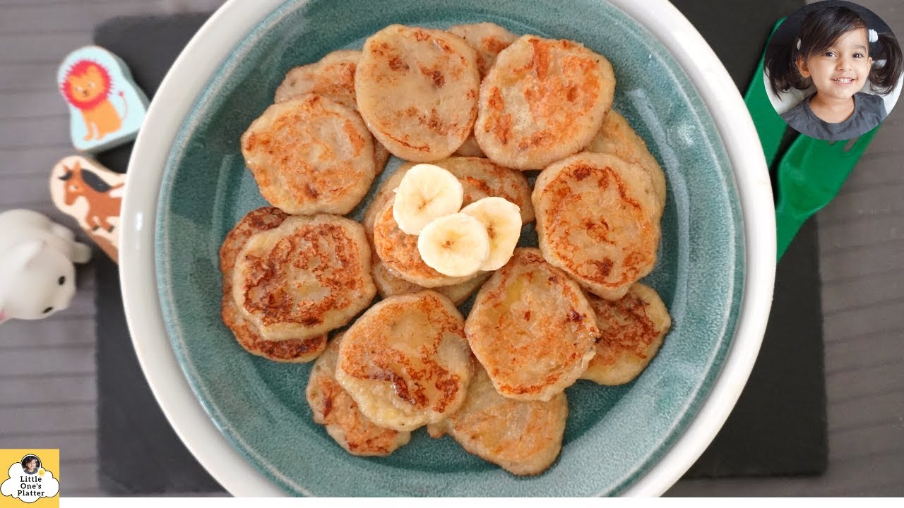 ONLY 2-INGREDIENTS EGGLESS PANCAKE | Mini pancake recipe for babies | Pancake without eggs |