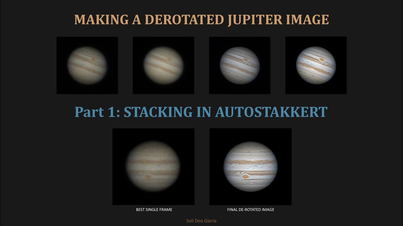 How to make a derotated photograph of Jupiter - part 1 (1440p)