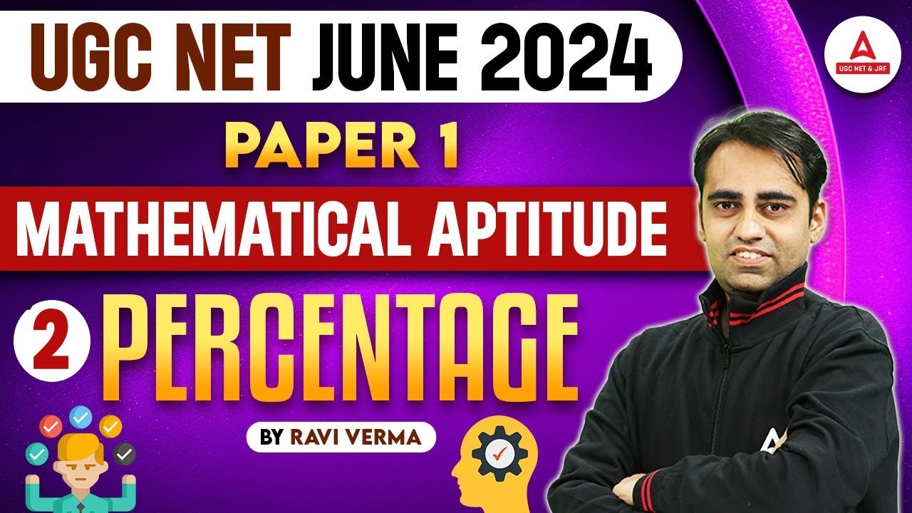 UGC NET Mathematical Reasoning & Aptitude | Percentage By Ravi Sir | UGC NET Paper 1