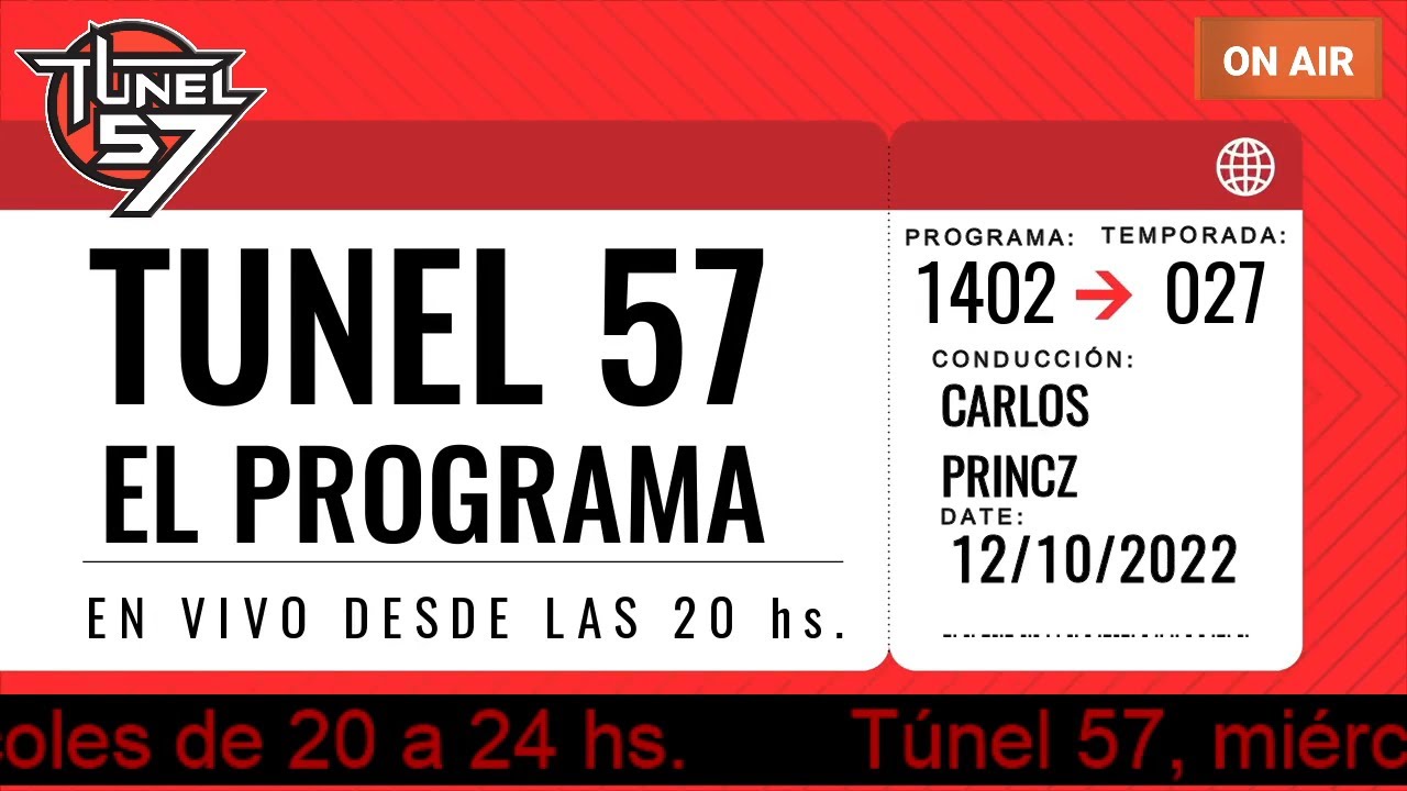 #Apertura + #DiscoEnElTunelDelTiempo de Tunel 57. Emisi&oacute;n N&ordm;: 1402 - 12/10/2022.
