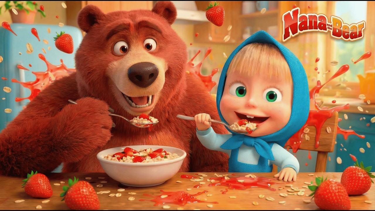 NANA and the BEAR: The oatmeal that flooded the entire forest! 🍓