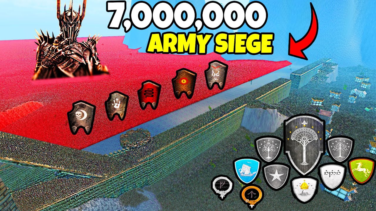 Largest HELM'S DEEP Wall Siege VS 7,000,000 URUK-HAI Invasion! - UEBS 2: LOTR Mod
