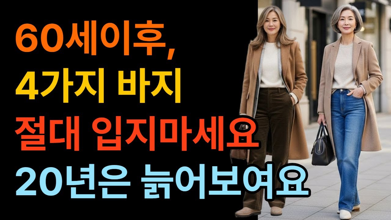 60세이후, 4가지바지 당장 갖다 버리세요! 20년은 늙어보입니다 #시니어패션 #50대여성패션 #노후패션 #60대여성패션 #70대여성 #중년여성패션 #중년여성옷