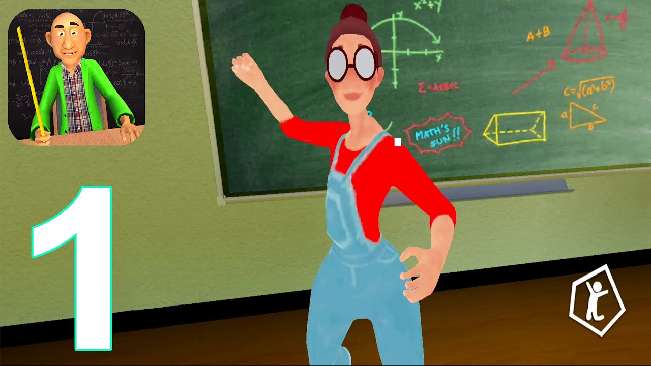 Scary Baldi Math Teacher Pranks School Education Gameplay Walkthrough Part 1 (IOS/Android)