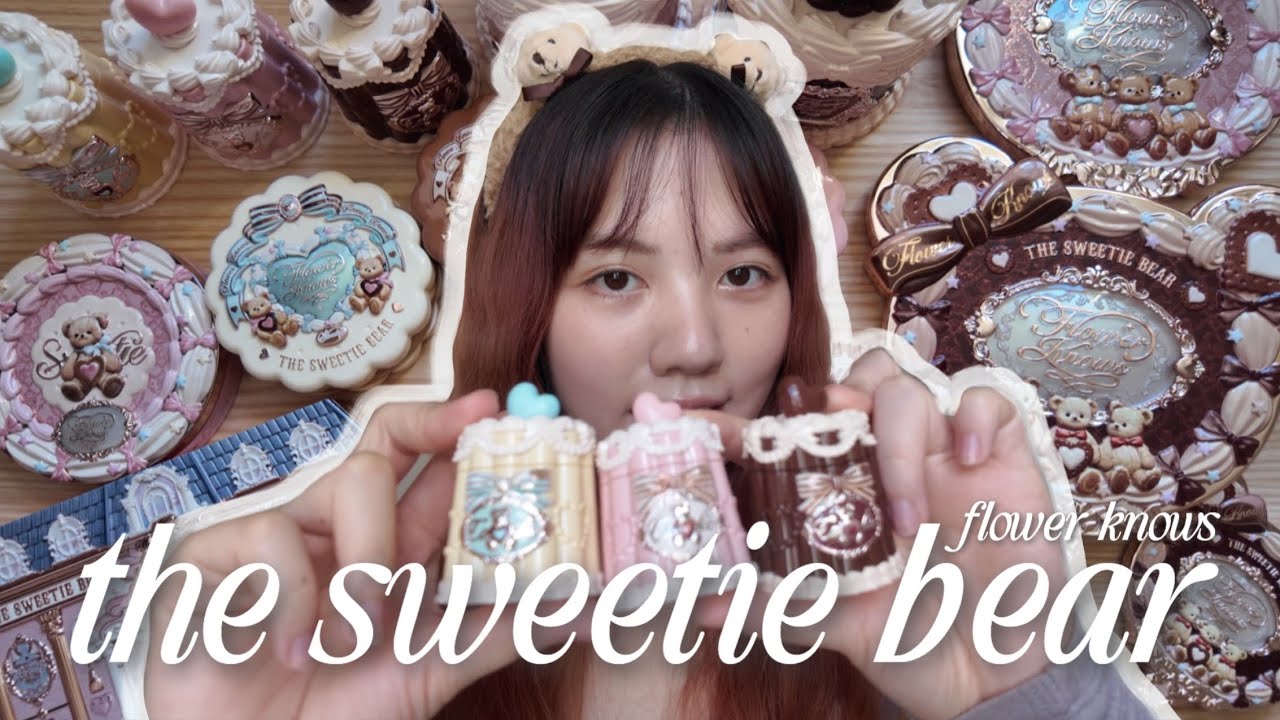flower knows the sweetie bear 🧸 | unboxing, swatching and applying yet another delicious collection