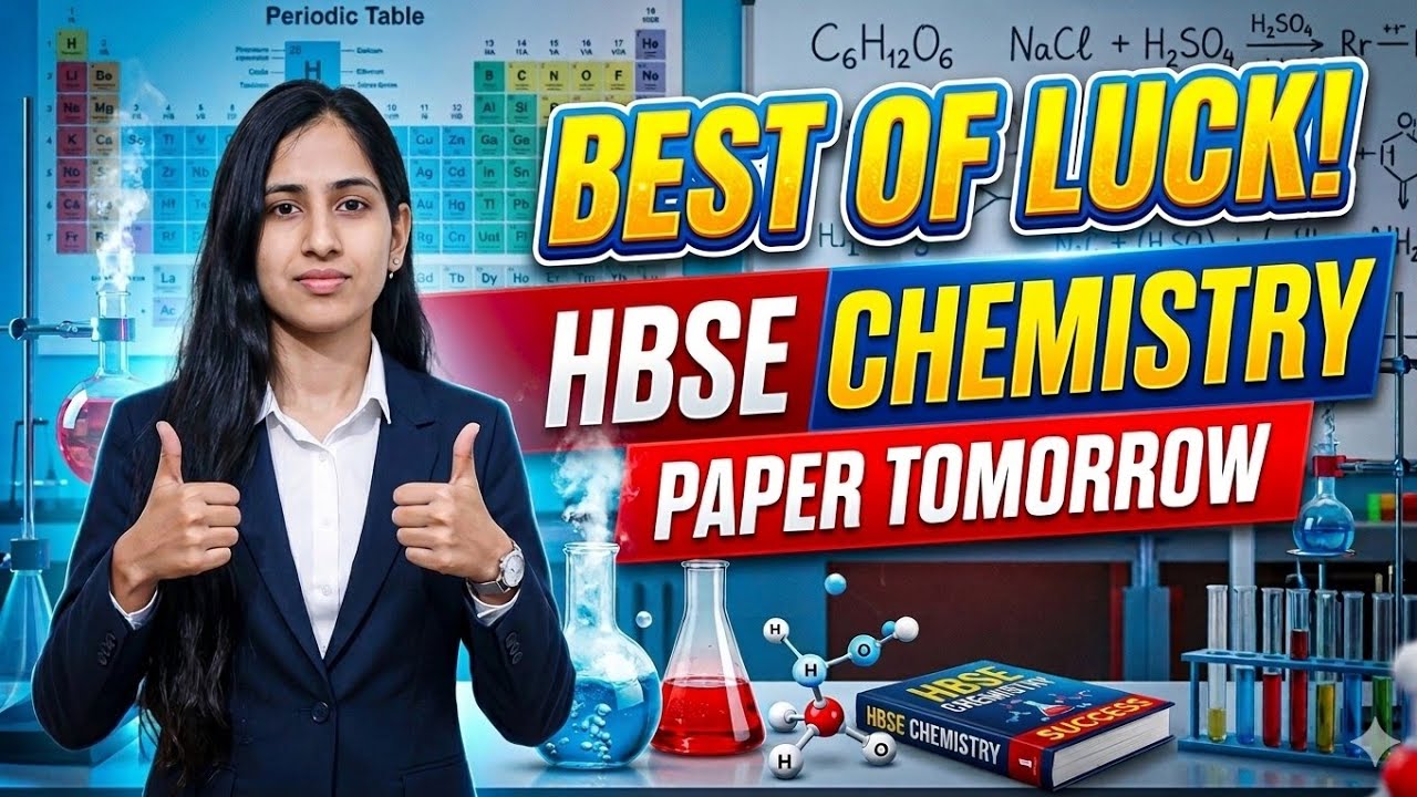 Best of Luck 🤞 For Hbse Chemistry Exam tomorrow #hbse board 2026 last-minute tips🔥
