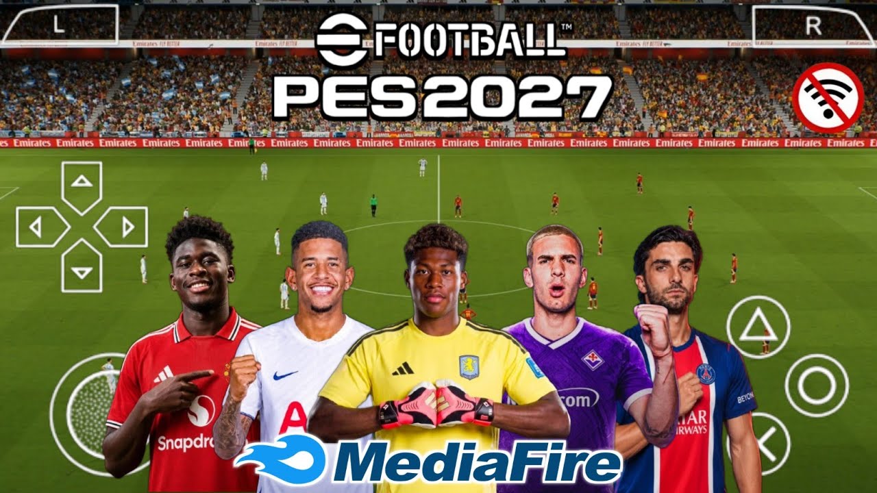 eFootball PES 2027 PPSSPP Android Offline Full Update PS5 Camera Kits 26/27 Transfer & Graphics HD