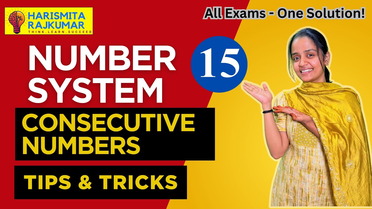 Consecutive Numbers | Aptitude Tricks for MAT, TANCET, Placements & Bank Exams | Number system #15