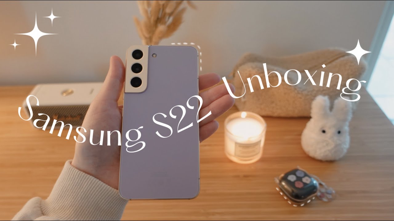 Samsung S22 violet & Galaxy Buds Pro Unboxing 💜 || 256 gb || accessories || (calm & aesthetic) 📦