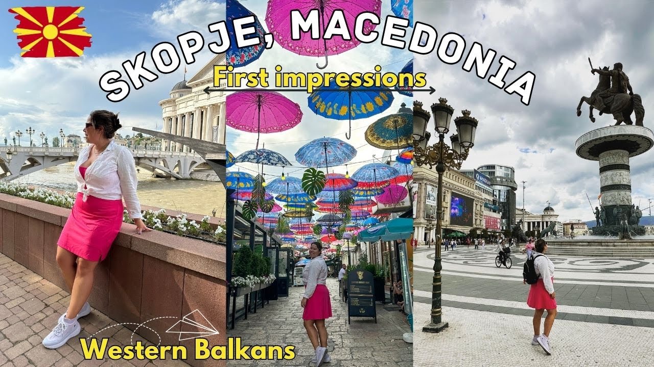 Flying to North Macedonia 🇲🇰 ✈️ First impressions & walking tour! Western Balkans solo female travel
