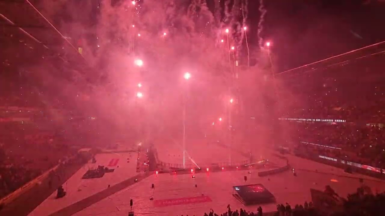 Wintergame KEC die Haie vs Adler Mannheim (4:2) 03.12.20222  Abschlussfeuerwerk komplett 4k