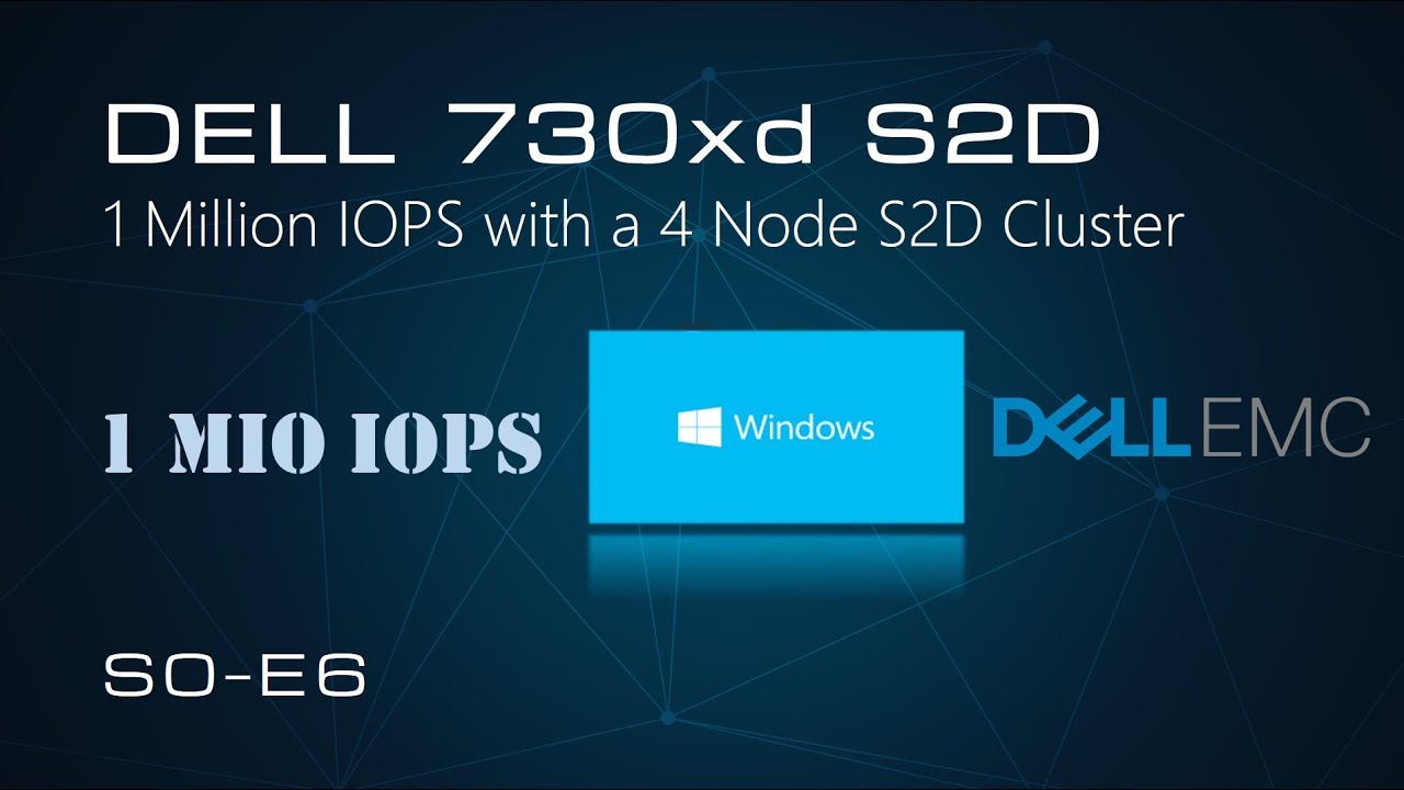 S0E6 - 1 Million IOPS - Storage Spaces Direct Cluster - DELL EMC Microsoft