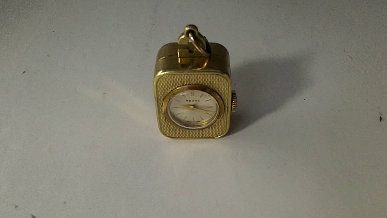 Vintage Swiss Reuge Miniature Wind Up Music Box Musical NECKLACE