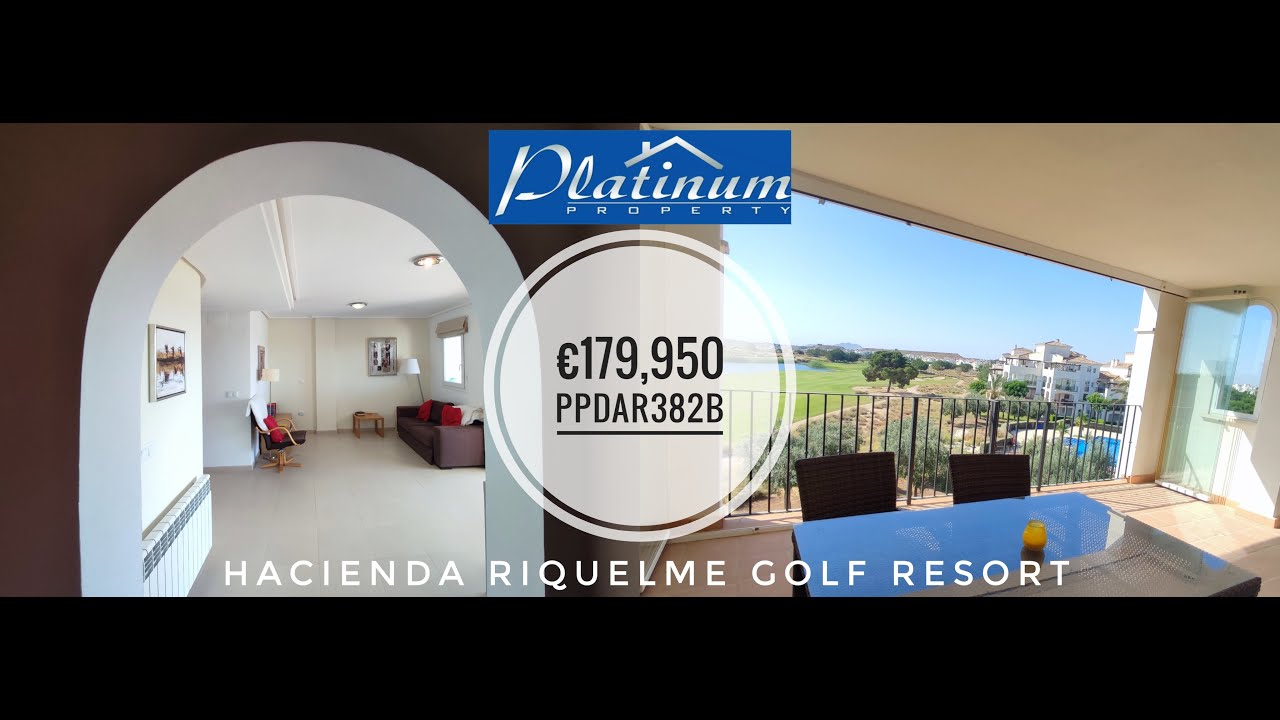 Rare 2 bed 2 bath extra large curved wall apartment on Hacienda Riquelme Golf Resort €179,950