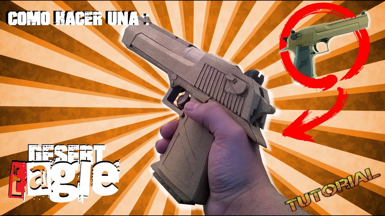 Como hacer una Desert Eagle (DIY) Armas de carton - AFG