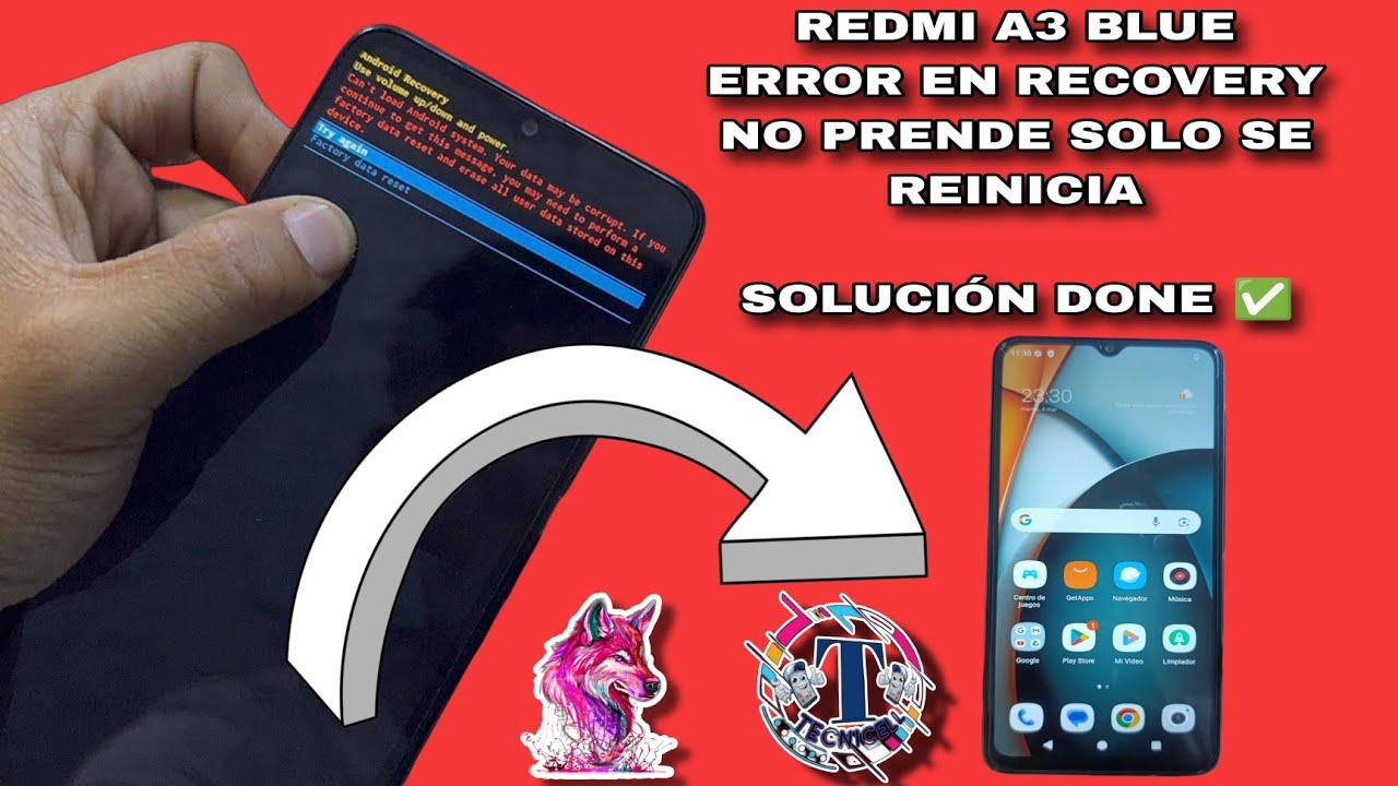 REDMI A3 BLUE BRICK LETRAS ROJAS RECOVERY (ERROR) SOLUCIÓN FACIL🫰