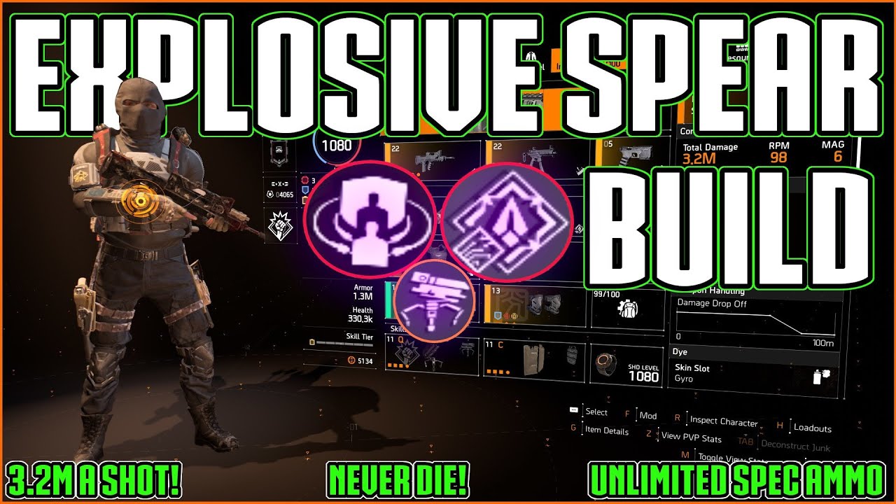 The Division 2 | The Explosive Spear Build | Infinite Tardigrade Procs!! |💥Unlimited Special Ammo💥