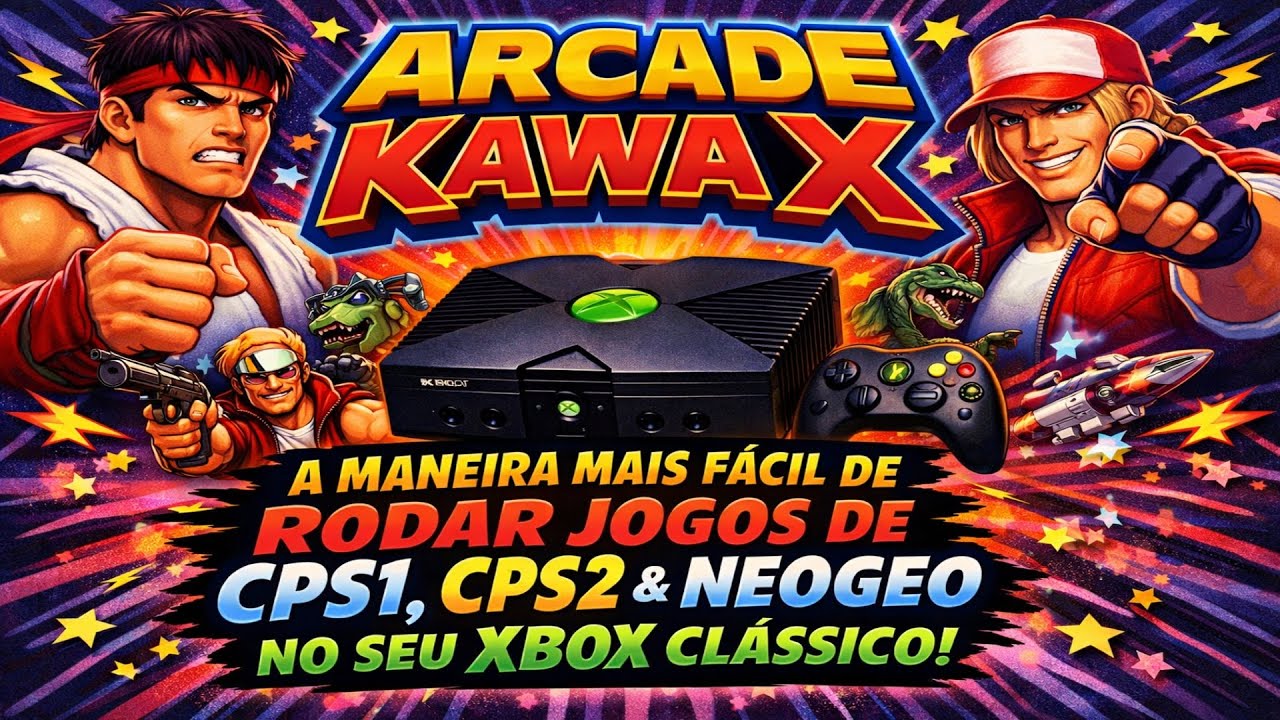 ARCADE KAWA X: A MANEIRA MAIS FACIL DE RODAR JOGOS DE CPS1, CPS2 & NEOGEO NO SEU XBOX CLASSICO.
