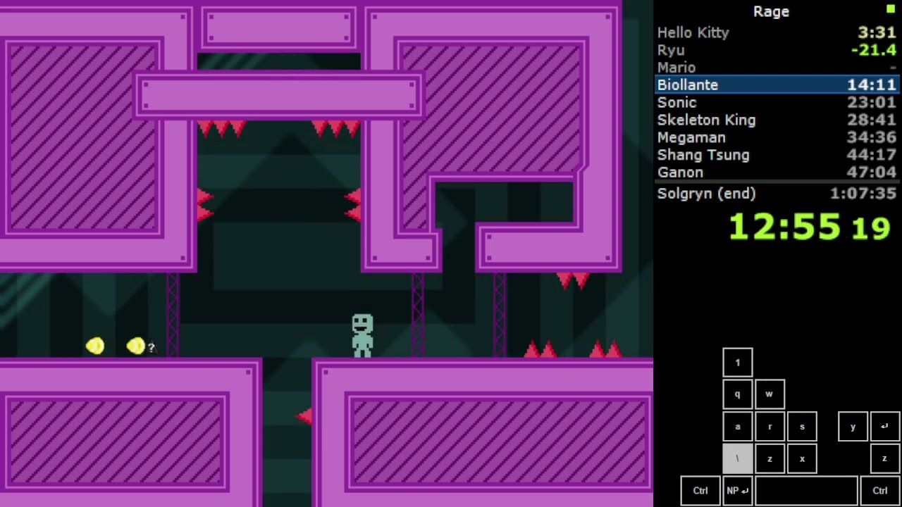 IWBTB Any% (Rage, No WW, DBO) Speedrun in 1:03:25s