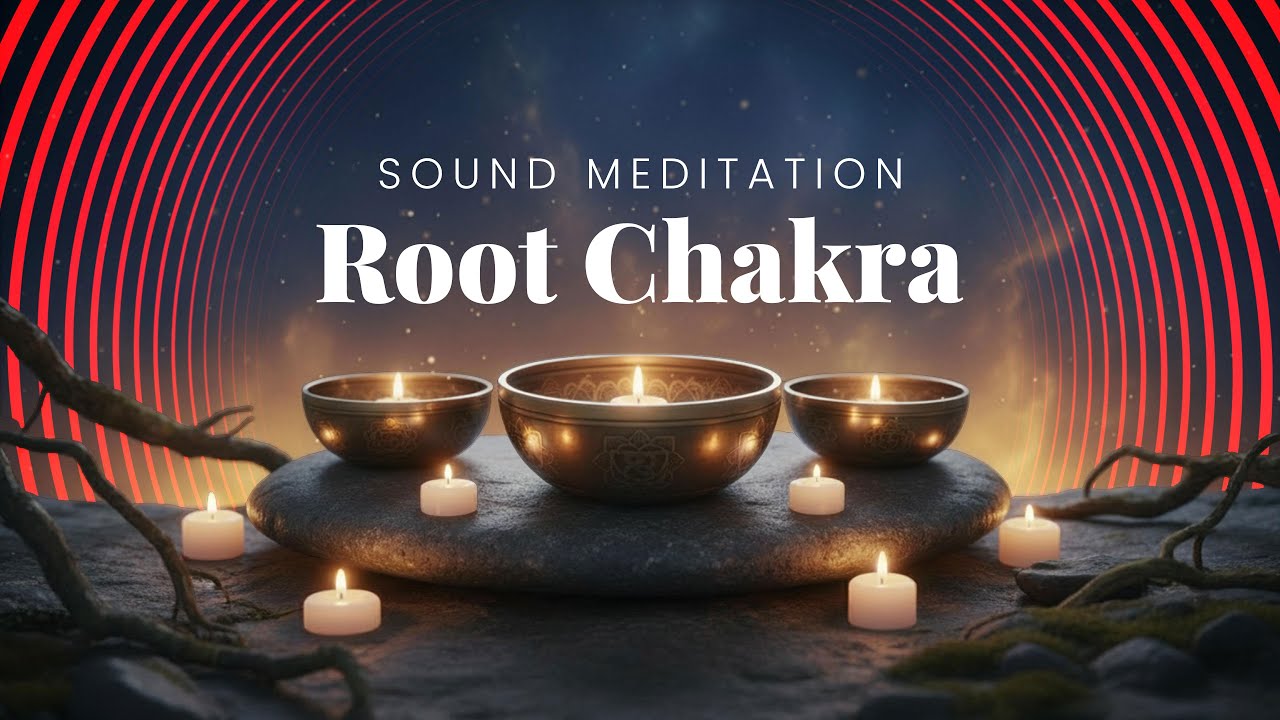 Root Chakra Healing Sound Meditation | Tibetan Singing Bowls for Grounding & Safety