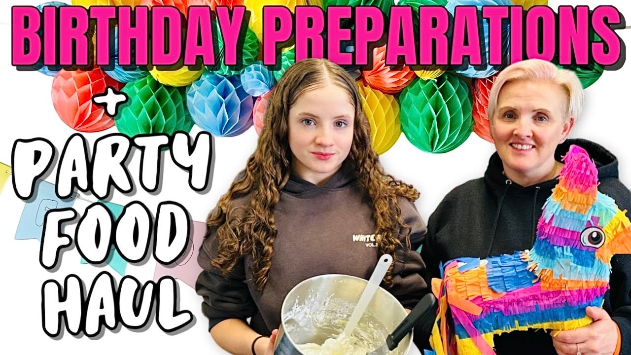 BIG BIRTHDAY PREP + PARTY FOOD & PARTY GAME HAUL | Girls 2nd BIRTHDAY