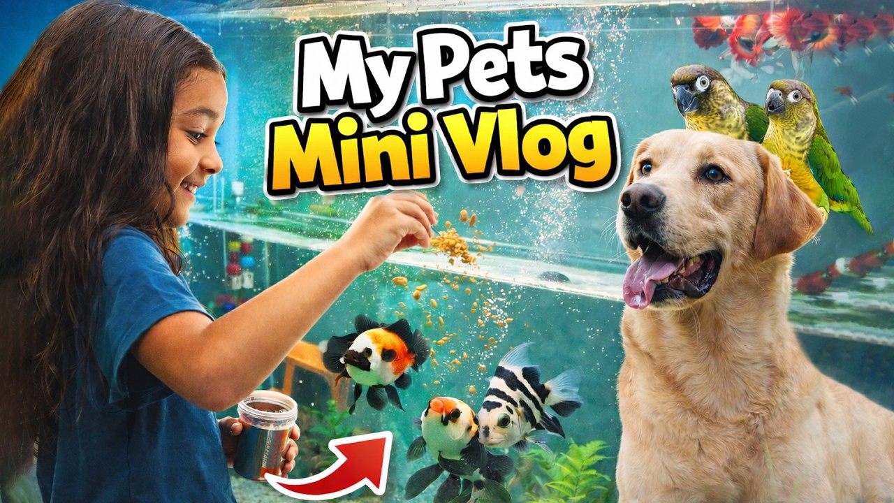 My Pets Mini Vlog 🐠🦜 Daily Pet Care & Feeding #petvlog #viralvideo #viral #pets #birds #aquariumlife