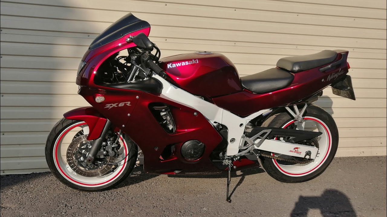 Покраска kawasaki zx6r ninja в soul red crystal 46v и наклейки под лак