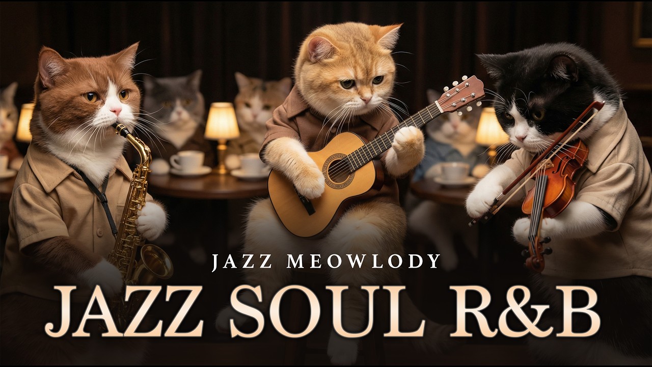 Midnight Smooth Jazz Soul Lounge 🎷 Music for Sleep & Peaceful Nights | Jazz Meowlody