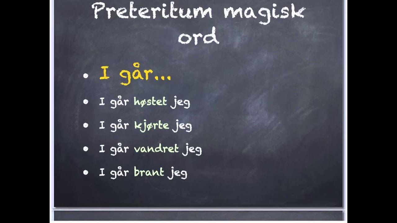 Verb ordklasser