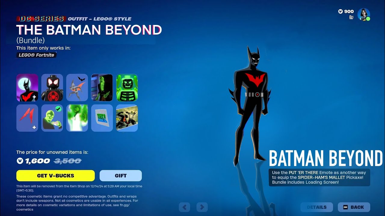 Fortnite DC Item shop || Concept || Batman Beyond, Darkside Mavin and Johnny.
