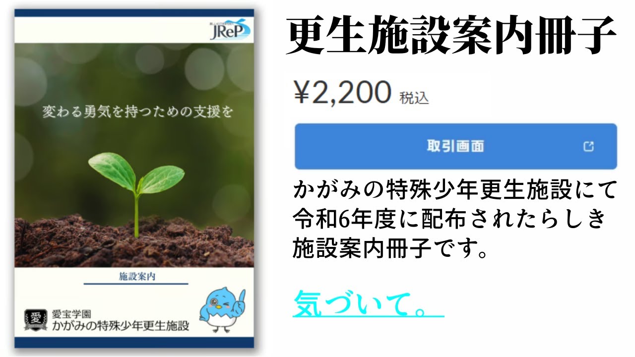 入所者募集のために有料配布されていた施設案内冊子に隠された新たなる「助けて」のサインに迫る【『かがみの特殊少年更生施設』令和6年度施設案内冊子】