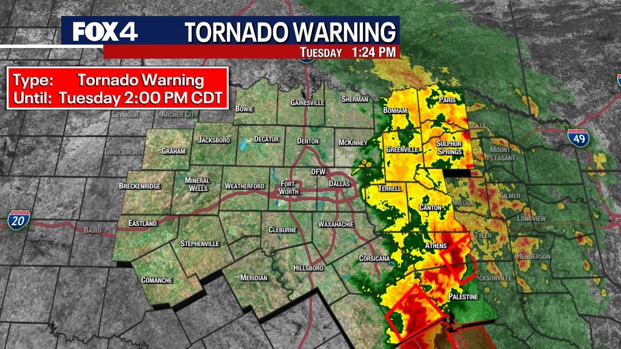 Dallas Weather: Tornado Warning Issued in North Texas