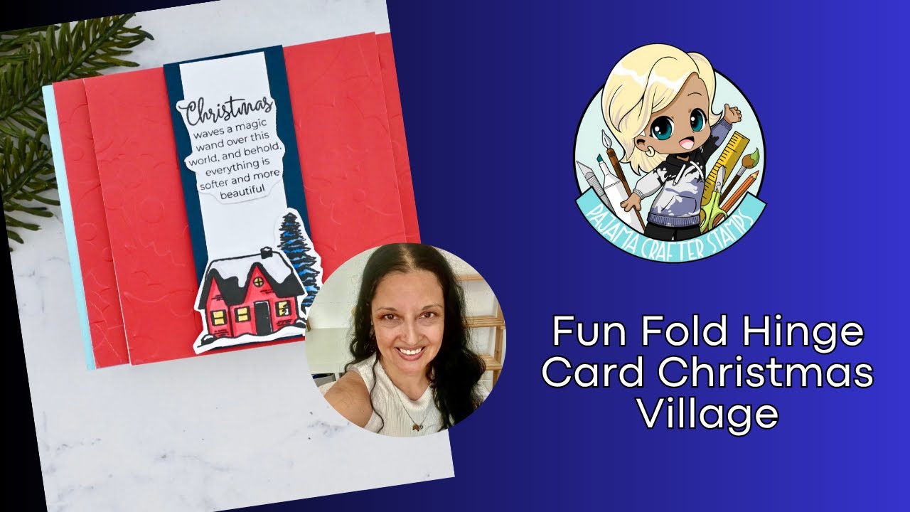 Fun Fold Hinge Christmas Village Card