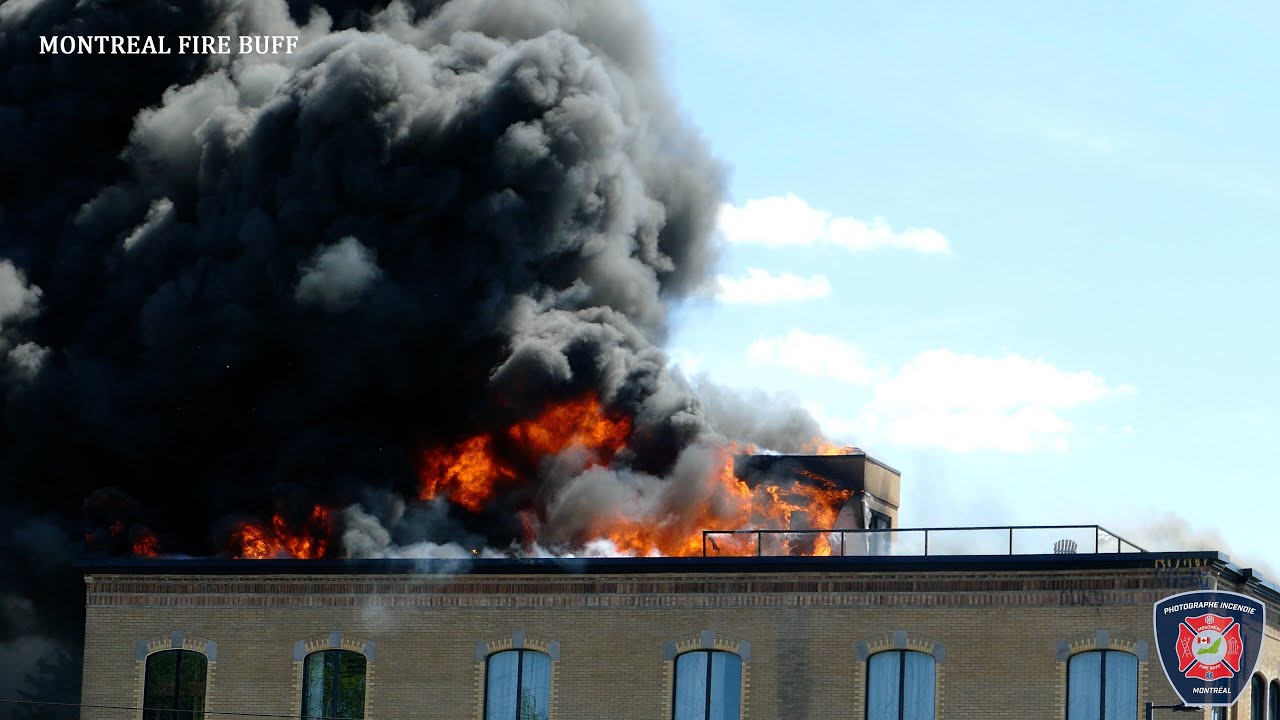 Plateau-Mont-Royal | Incendie de terrasse majeur sur l'avenue du Mont-Royal (3e alarme)