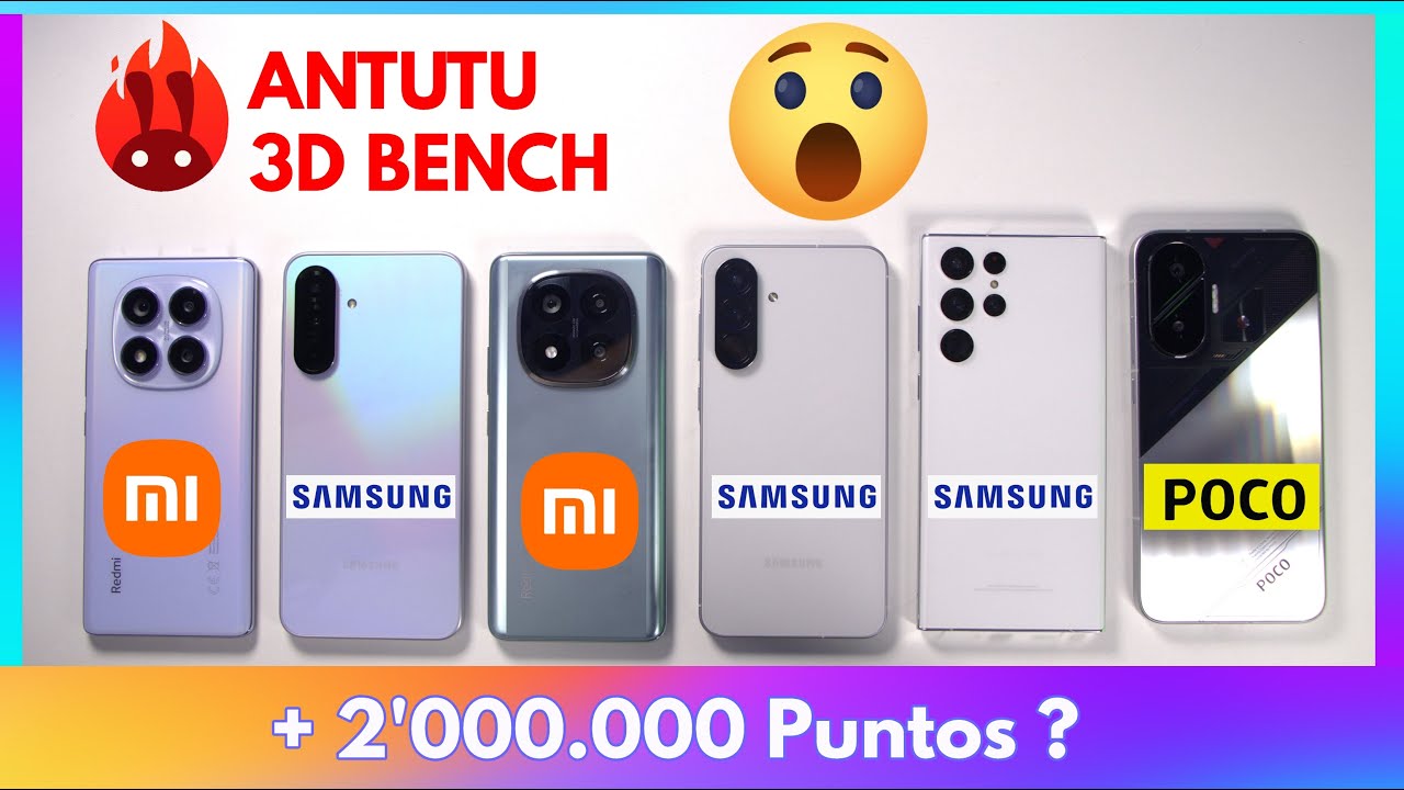 Test Gráficos Antutu 3D POCO F7 vs Galaxy A56 vs Note 14 Pro vs Galaxy A36 vs 14 Pro+ vs S22 Ultra🔥