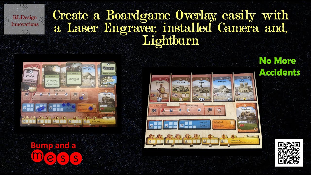 Create a Boardgame Overlay using a laser engraver, camera system, and Lightburn