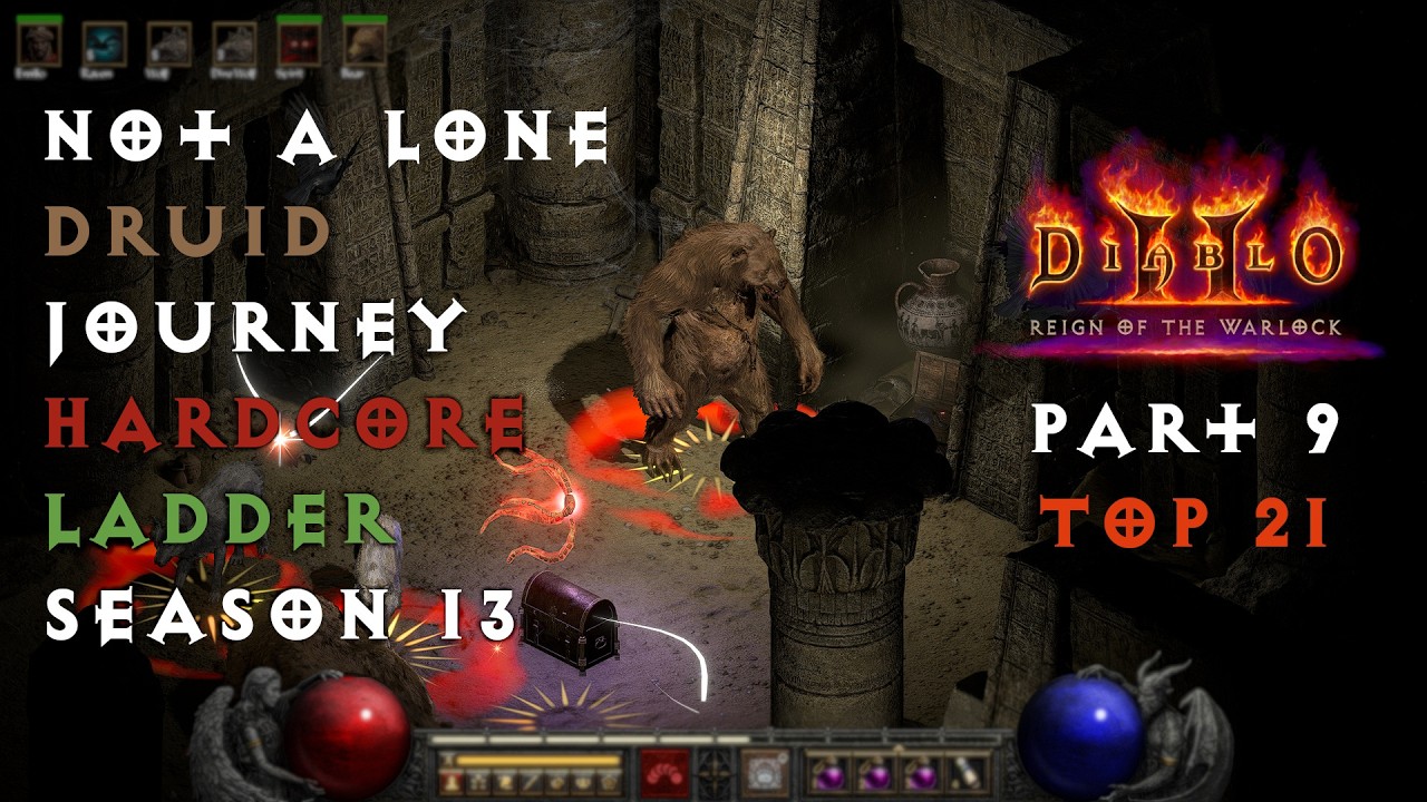 Diablo II: Resurrected \ Not a lone DRUID journey \ TOP 21 HARDCORE DRUID ladder season 13 \ Part 9