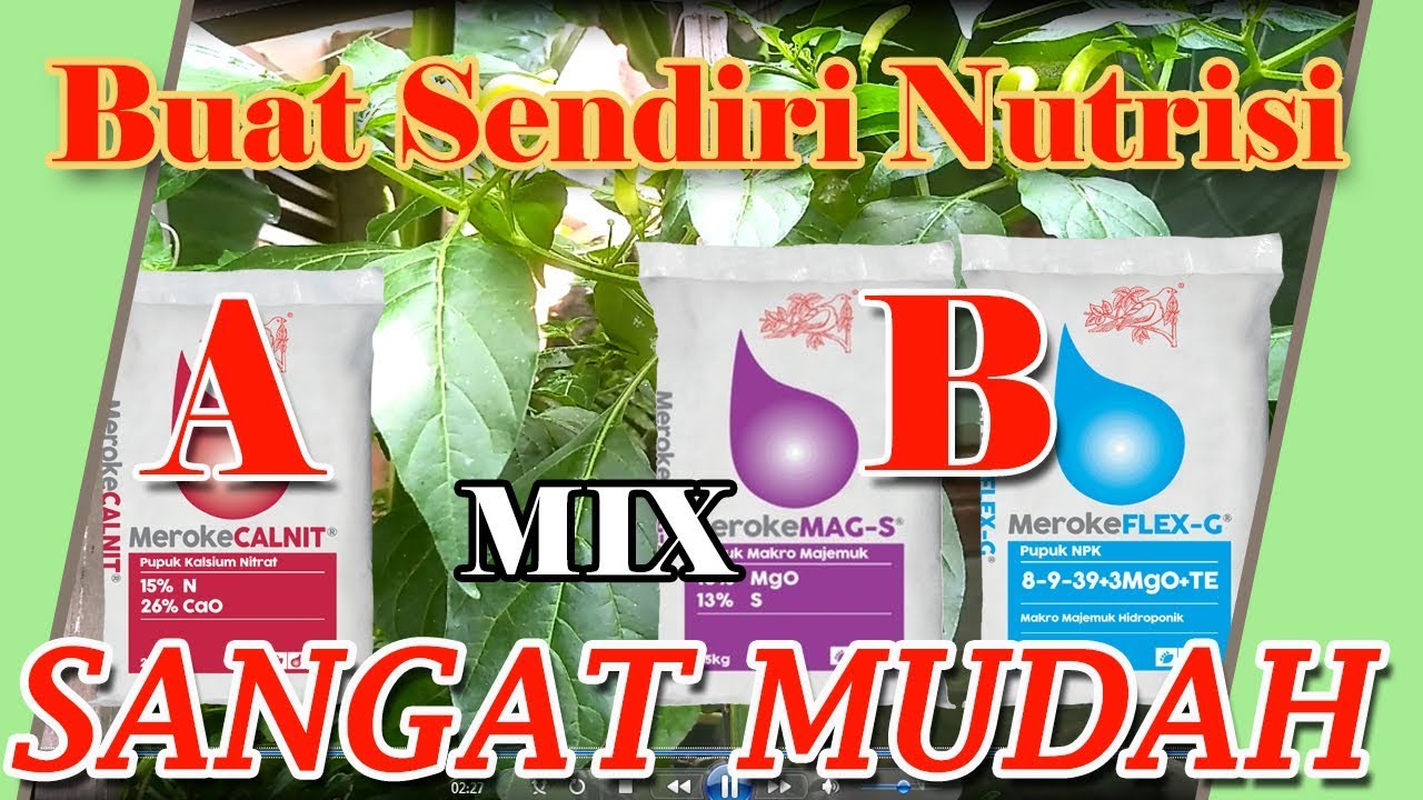 Buat Sendiri Nutrisi AB MIX Sangat Mudah Create Your Own Very Easy MIX AB Nutrition