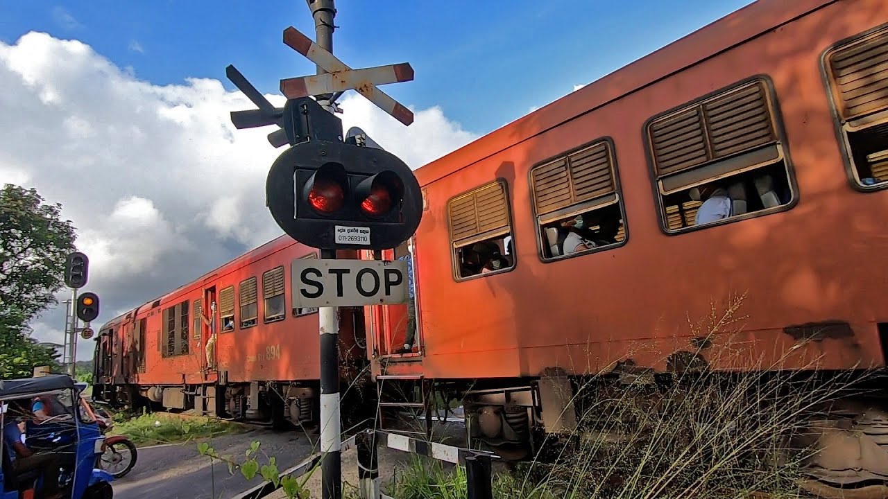 Enderamulla Railway Station Level Crossing in Sri Lanka