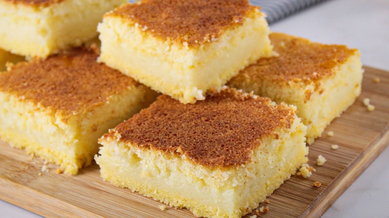 RECEITA SIMPLES DE BOLO DE FUBÁ CREMOSO DE LIQUIDIFICADOR COM QUEIJO E COCO