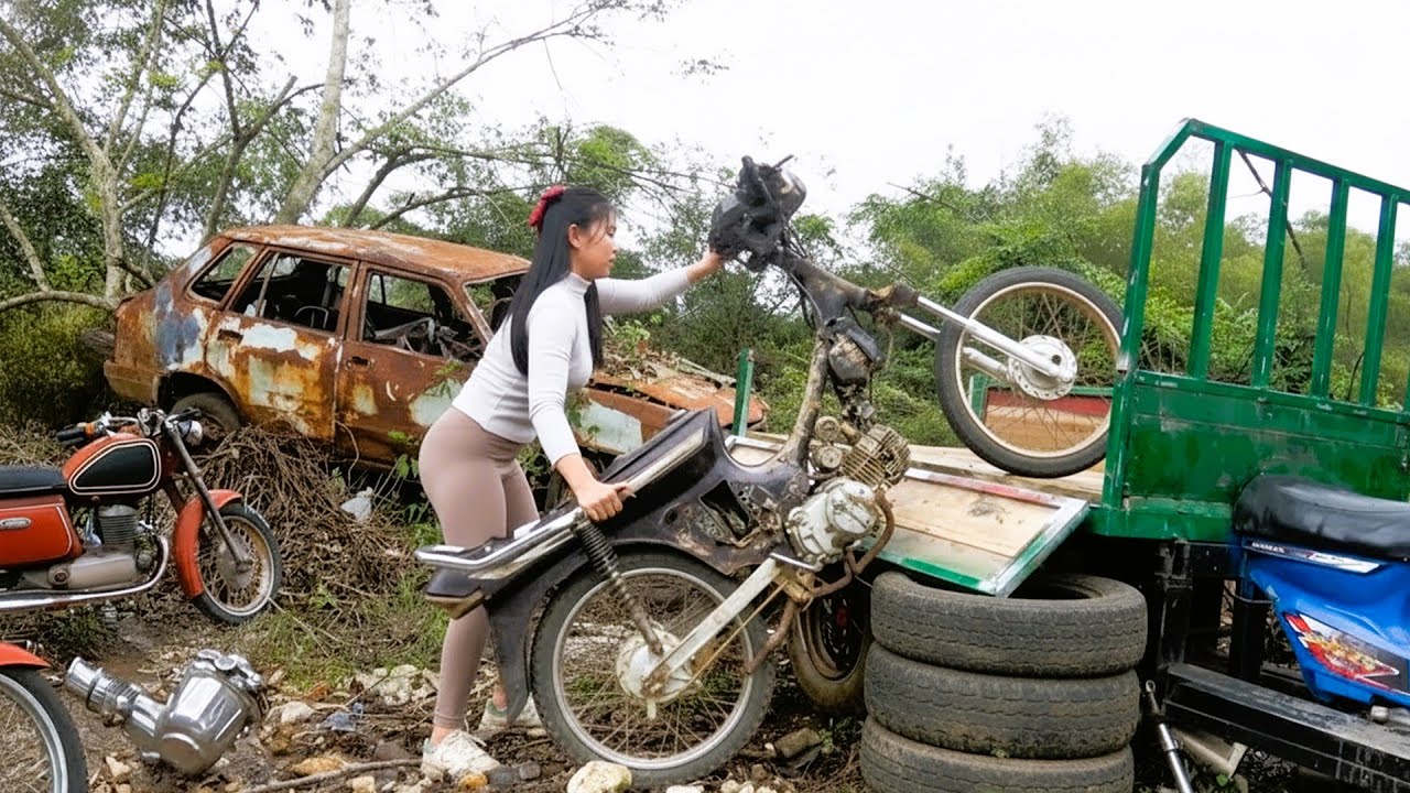 Masterful Female Repair Skills Save a Flooded Motorcycle Once Thought Impossible to Fix