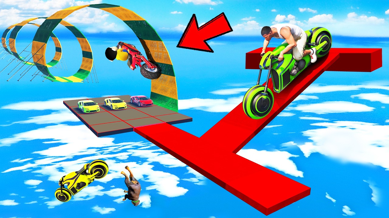 SHINCHAN AND FRANKLIN TRIED THE IMPOSSIBLE SPIRAL OBSTACLE COURSE PARKOUR CHALLENGE GTA 5