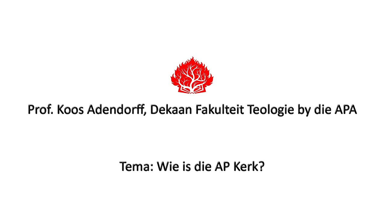 Prof. Koos Adendorff met die tema: 