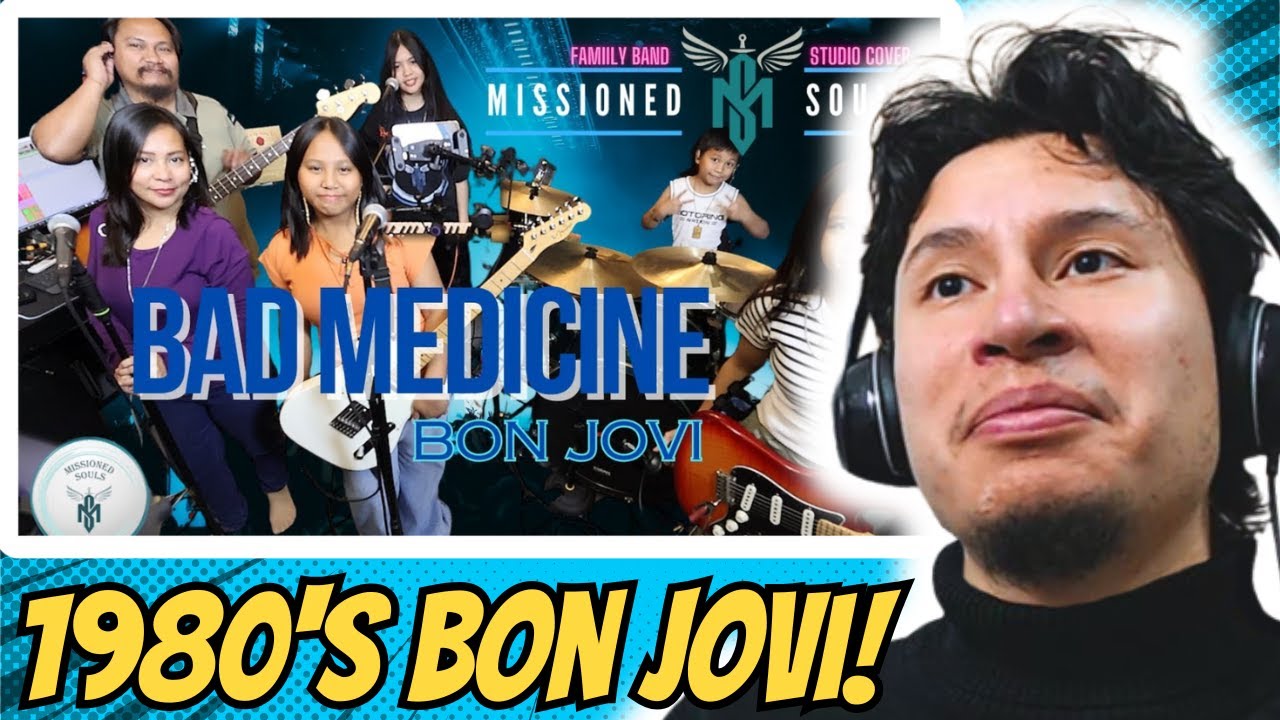 ARTIST REACTION | BAD MEDICINE by Bon Jovi | Missioned Souls - family band cover #musicreaction
