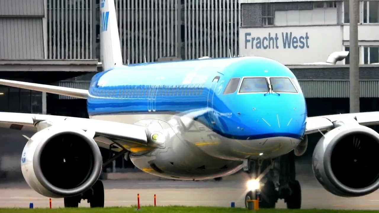 KLM Embraer E195-E2 Close-Up Takeoff is Pure POWER! Zurich Airport 4K🔥✈️