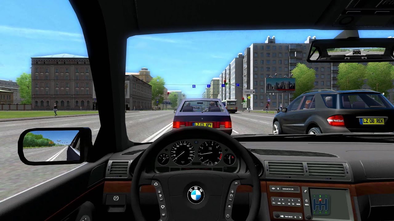 City Car Driving BMW 750i E38 1998 326HP Realistic Drive Game