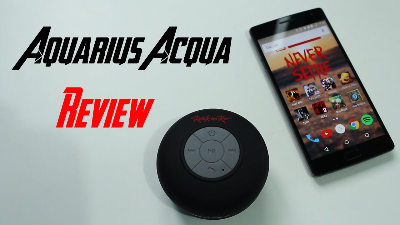 Review - Aquarius Acqua - Caixa de Som Bluetooth e a prova d'água!